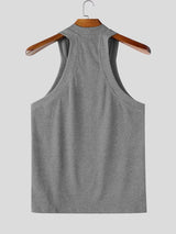 Men's Minimalist Ribbed Slim Fit Racerback Tank SKUL74444