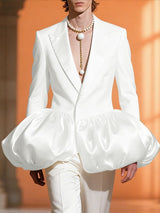 Men's Satin Princess Dress Long Sleeve Blazer SKUL38536