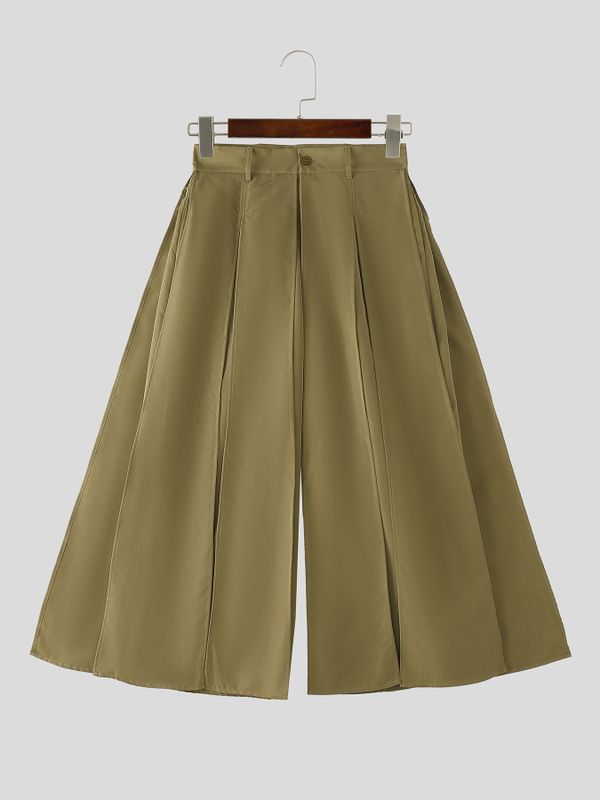 Men's Avant-Garde Vertical Slashed Panels Extra-Wide Leg Fit Pant SKUL58782