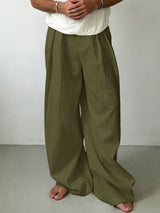 Men's Vintage Casual High Waist Baggy Wide Leg Pant SKUL60992