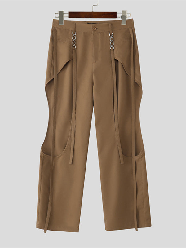 Mens Solid Color Side Cutout Casual Pant SKUL11467