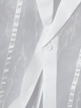 Mens Sheer Striped Short Sleeve Blazer SKUL03124