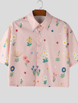Men's Floral Print Short Sleeve Shirt SKUL51963