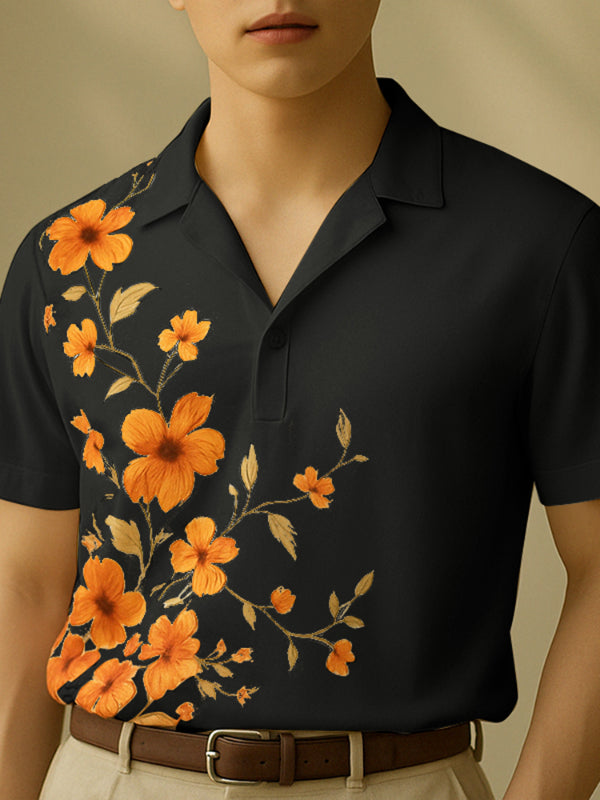 Men's Floral Print Short Sleeve Shirt SKUL15448
