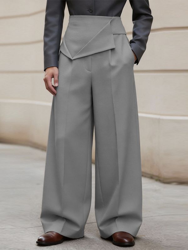 Men's Deconstructed Pleated Design Long Pant SKUL57157