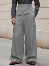 Men's Deconstructed Pleated Design Long Pant SKUL57157
