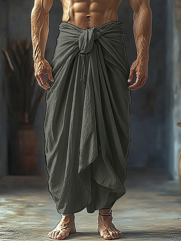 Mens Ruched Textured Twist Casual Pant SKUL15379