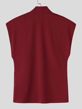 Men's Avant-Garde Crossover Mesh Panel Sleeveless Tank SKUL63143