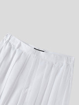 Men's Solid Pleated Layered Casual Pant SKUL16809
