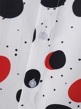 Mens Irregular Polka Dot Half-Sleeve Shirt SKUK74222