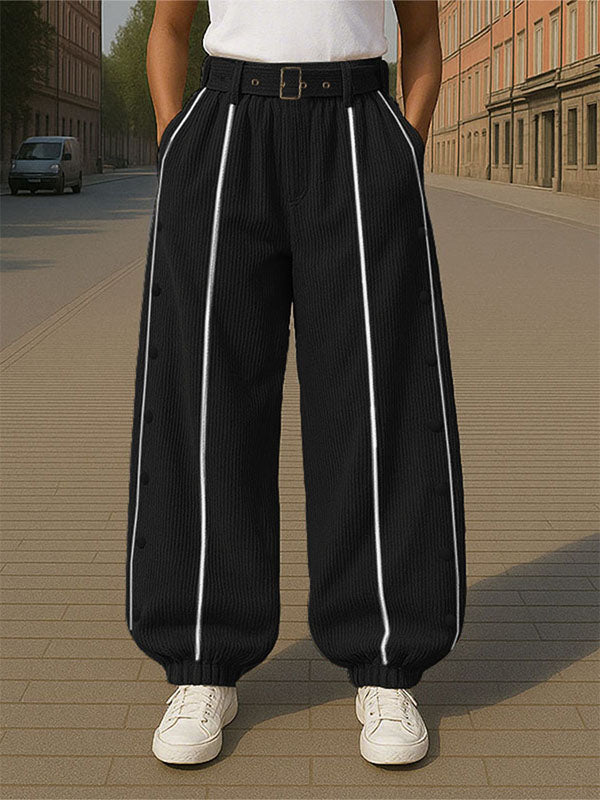 Men's Colorblock Striped Textured Casual Pant SKUL26201