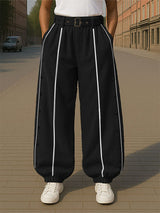 Men's Colorblock Striped Textured Casual Pant SKUL26201