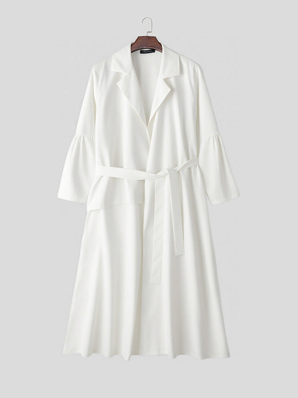 Men's Solid Irregular Hem Coat SKUL26083