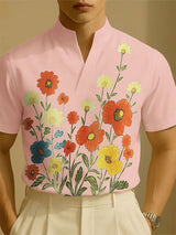Men's Floral Print Short Sleeve Shirt SKUL15556