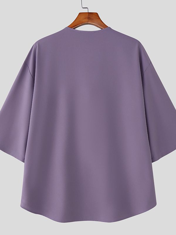 Men's Solid Color Casual Half Sleeve T-shirt SKUL51080