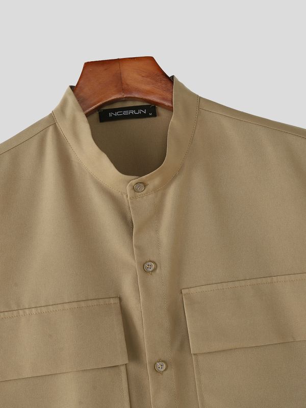 Men's Multi Pocket Casual Two Pieces Outfit SKUL54068