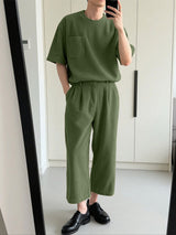 Men's Corduroy Casual Two Pieces Outfit SKUL23532