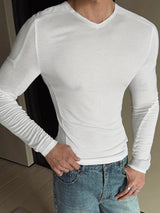 Men's Solid Knit Base Layer Long Sleeve T-Shirt SKUL23683
