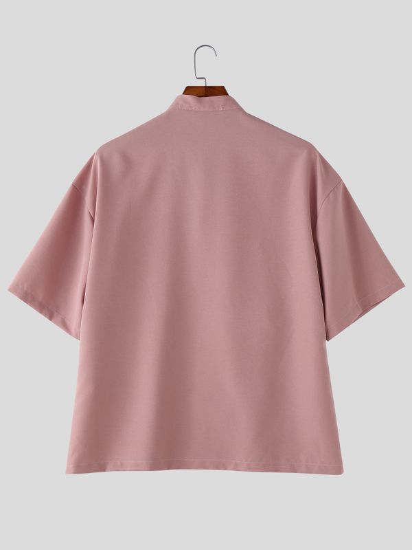 Men's New Chinese Style Relaxed Boxy Shirt SKUL57123