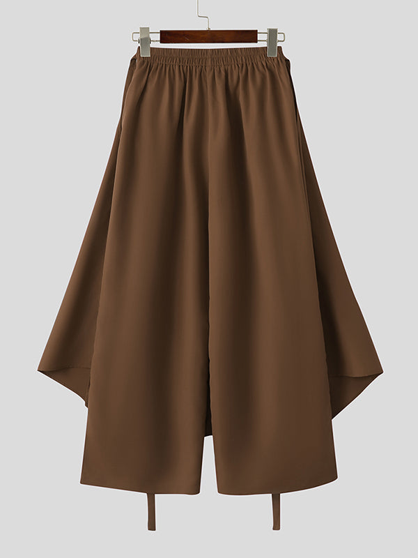 Mens Faux Two-Piece Design Loose-Fit Pant SKUK98824