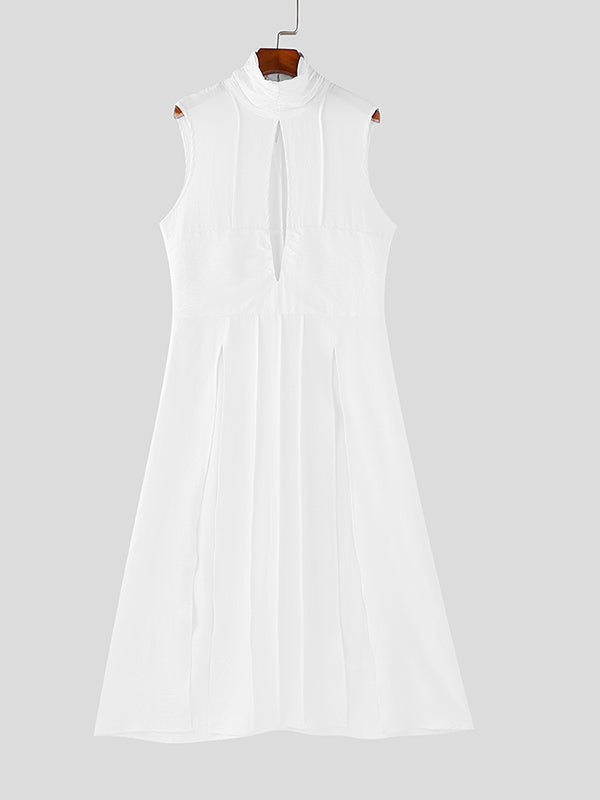 Mens Cutout Split Long Sleeveless Tank SKUL04305