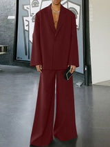 Men's Solid Color Loose Casual Two Pieces Outfit SKUL50004