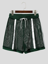 Mens Striped Hollow Out Casual Short SKUL12741