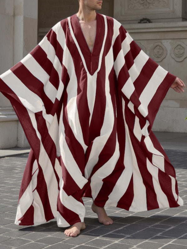 Men's Striped Loose Oversized Robe SKUL24712