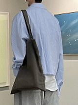 Men's Striped Lapel Cropped Long Sleeve Shirt SKUL31660