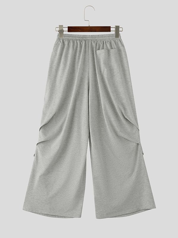 Men's Solid Color Loose Fit Casual Pant SKUL48585