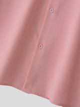 Mens Ruffled Stand Collar Long-Sleeve Shirt SKUK94595