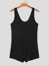 Mens Slim-Fit U-Neck Sleeveless Bodysuit SKUK84405