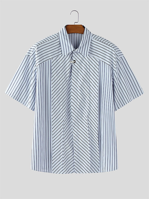 Men's Striped Casual Half Sleeve Shirt SKUL26986