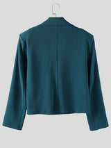 Men's Textured Lapel Casual Long Sleeve Blazer SKUL29791