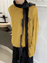 Men's Hollow Mesh Crew Neck Long Sleeve T-Shirt SKUL41198