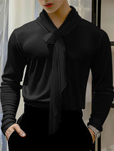 Mens Ribbon Design Long Sleeve T-Shirt SKUK73658