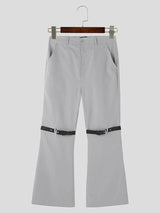 Mens Solid Color Strappy Flared Pant SKUK67156