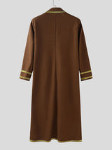 Men's Colorblock Piped Long Sleeve Coat SKUL27339