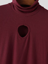 Men's Heart Cut Out Long Sleeve T-shirt SKUL45048