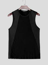 Mens Sheer Mesh Hooded Casual Tank SKUL19125
