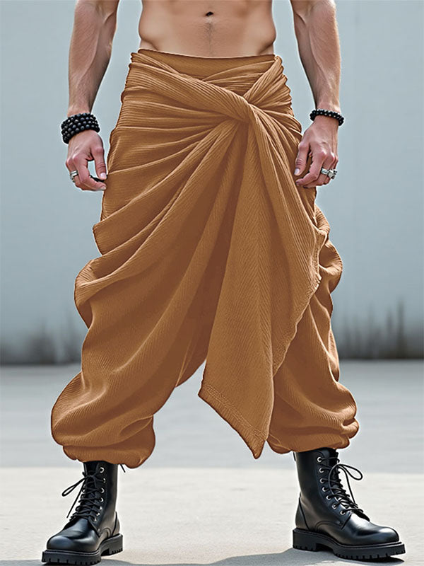 Men's Knotted Cross Textured Casual Pant SKUL29613