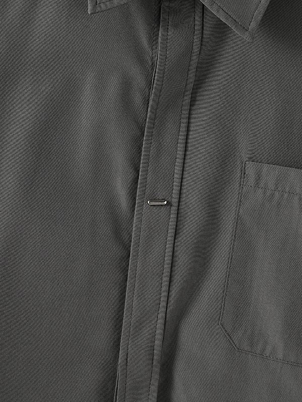 Men's Solid Color Casual Long Sleeve Shirt SKUL37259