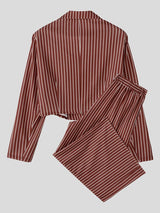 Men's Striped Cropped Two Pieces Outfit SKUL33060