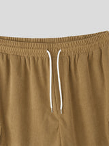 Mens Corduroy Zipper Casual Short SKUL18727