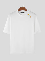 Mens Chinese Button Design Short-Sleeve T-Shirt SKUK74236