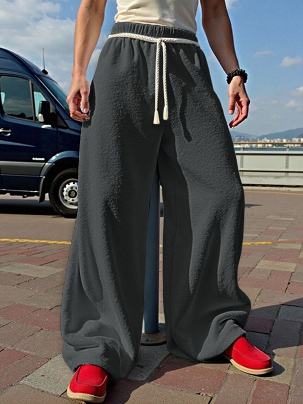 Men's Solid Color Textured Pant SKUL39016