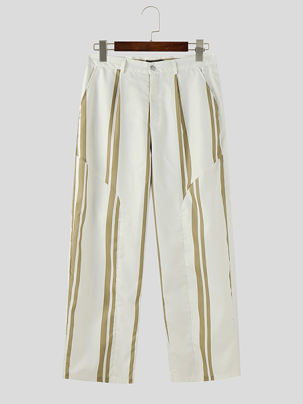 Mens Striped Colorblock Casual Pant SKUL09704