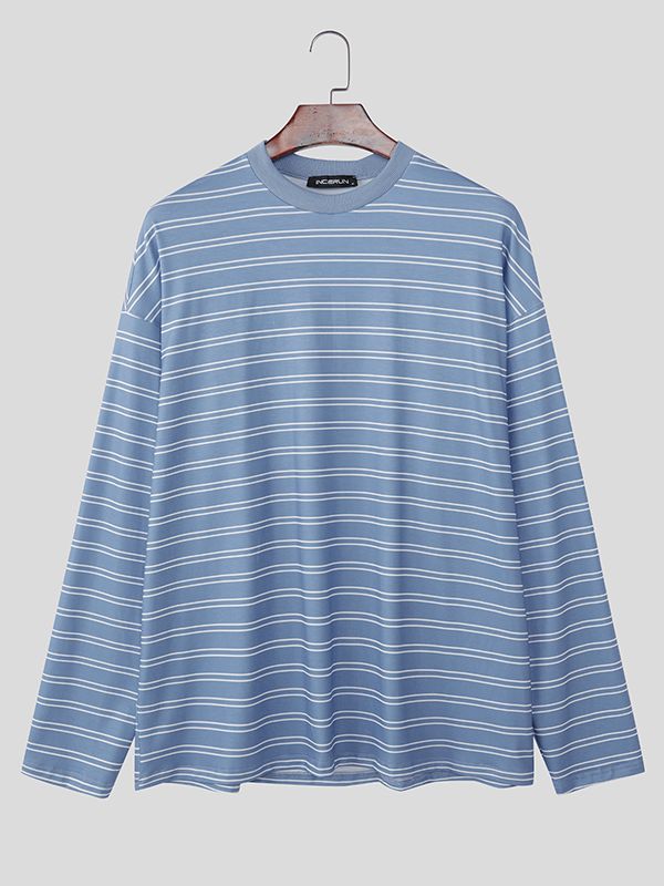 Men's Striped Casual Short Sleeve T-shirt SKUL46066