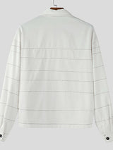 Men's Retro Striped Long Sleeve Jacket SKUL35276