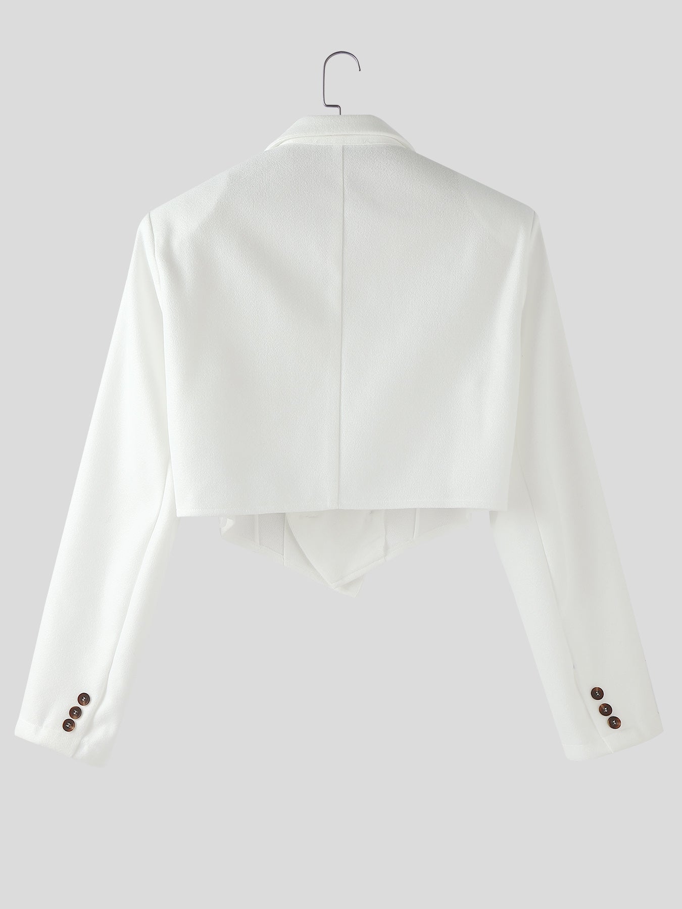 Men's Irregular Cropped Long Sleeve Blazer SKUL25967